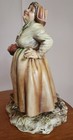 Vtg Antonio Borsato Fisher Woman Fish Basket Porcelain Figurine Italy Exc Cond