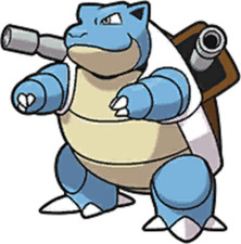 temporary tattoo - Set of two wrist size Blastoise  approx. 1.5" each 