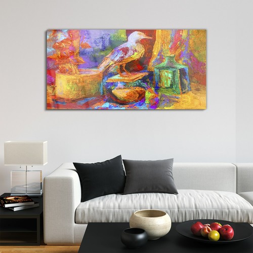 Wandbilder Glasbild Druck auf Glas 120x60 Stillleben mit Möwe Impressionismus - Bild 2 von 7