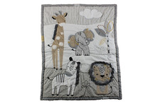 Lambs  Ivy Jungle Safari Theme Elephant Lion Quilt Comforter Baby Crib Blanket