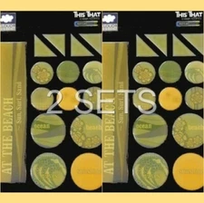 2 SETS CLOUD9 DESIGN THIS'n THAT RILEY's BAY ROUND ACCENTS 3D EPOXY STICKERS
