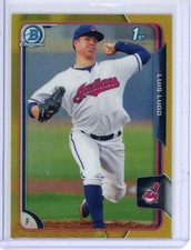 2015 Bowman Chrome Luis Lugo BCP29 Prospect Gold Refractor /50 Cleveland Indians