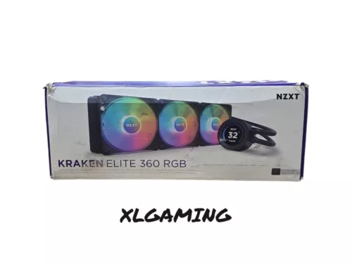 NZXT Kraken Elite 360 RGB Liquid Cooler (RL-KR36E-B1) Barely Used/ Fully functio
