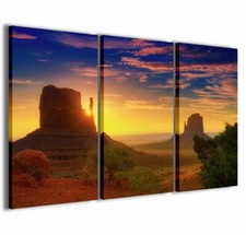 Quadro Moderno 100 x 60 cm Stampa su Tela Canvas 3 pz Landscape 9