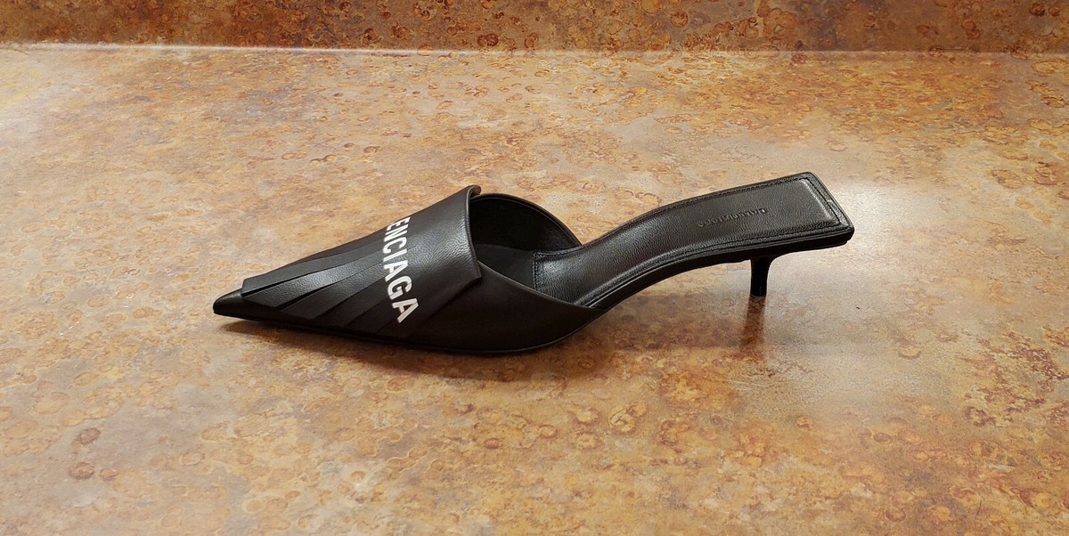 【BALENCIAGA】ナイフボウレザーミュール Balenciaga Knife Bow leather mules Balenciaga
