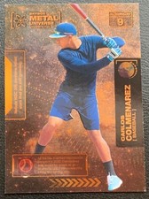 2021 SKYBOX METAL UNIVERSE CARLOS COLMENAREZ BASEBALL PROSPECT #9 COPPER BASE