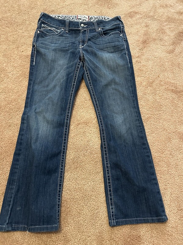 Ariat R.E.A.L Low Rise Stretch Rosy Whipstitch Boot Cut Jean Womens 33R
