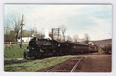 Postcard Train Cooperstown Charlotte Valley RR New York NY Track View 1971
