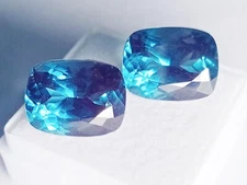 Blue Indicolite Tourmaline Natural Cushion Cut 20-22 Ct Loose Certified Gemstone
