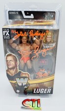 2022 WWE WWF ELITE LEGENDS LEX LUGER AUTOGRAPH ORANGE CHASE VARIANT - SIGNED JSA