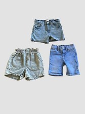 Bundle Of 3 Girls Denim Shorts Lot Size Lg 10-12 Old Navy Shein Levi s Euc