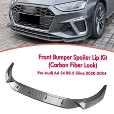 Front Bumper Splitter Spoiler Lip Kit For Audi A4 S4 B9.5 Sline 2020-2024 2023