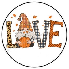 LOVE FALL AUTUMN GNOME ENVELOPE SEALS LABELS STICKERS PARTY FAVORS