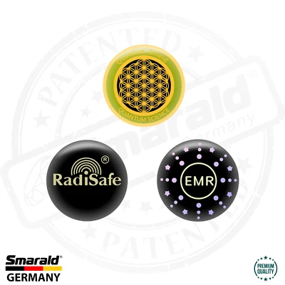 SMARALD® Blume des Lebens Aufkleber G5 Strahlenschutz Handy iPhone Laptop EMF Reduzierung