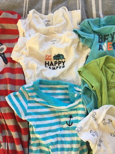 15 pc baby boy lot size 6 months Carters onsies, outfits, Shirts, Pants 890 - Picture 6 of 12