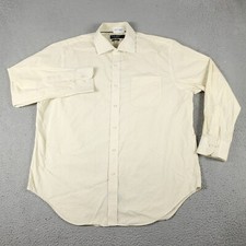 Ralph Lauren Shirt Mens 17.5 Yellow Check Dress Button Up Long Sleeve 