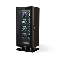 Fingerprint Unlock Watch Winder Automatic 8 Watches Display Box LCD Touch Screen