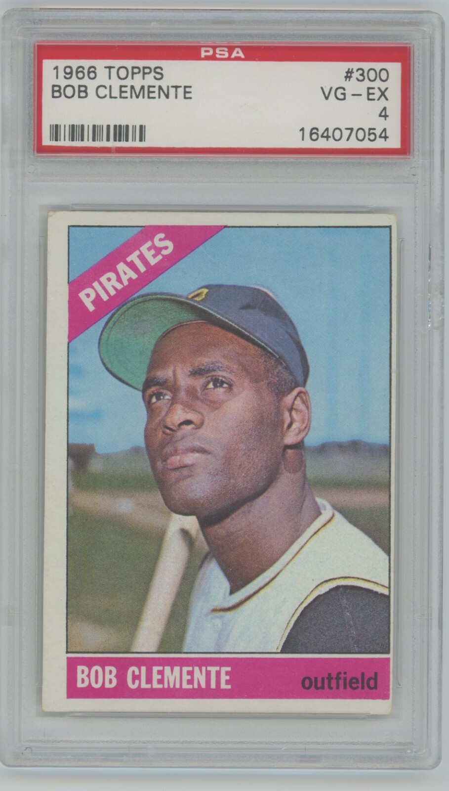 1966 TOPPS #300 ROBERTO CLEMENTE PIRATES PSA 4 VG-EX