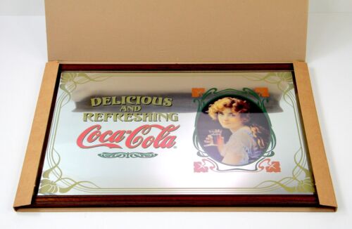 Vintage Coca Cola Mirror Collectible Iconic Logo Rétro Sign Nouveau - Afbeelding 1 van 24