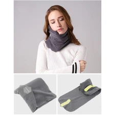 Ultra-Soft U-Shaped Neck Pillow with Latex Support-Perfect for Travel Office Nap