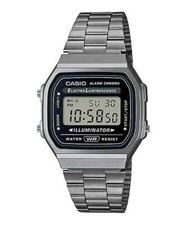 Casio Standard Digital Gray Ion Plated Stainless Steel Band Watch A168WGG-1A