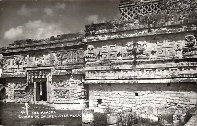 RPPC Chichen Itza Yucatan Mexico Maya civilization Nuns House Photo Postcard F43