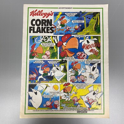KELLOGG'S MAIS FLAKES COMIC-STRIP CARTOON NETWORK 1998 VINTAGE RETRO