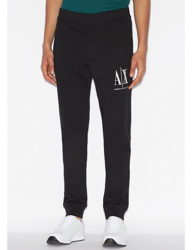 ARMANI EXCHANGE pantaloni uomo stile tuta neri ax 8NZPPA | eBay