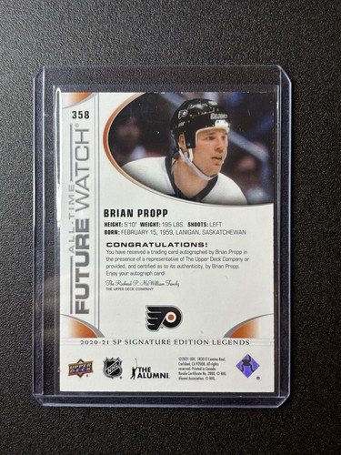 2020-21 Upper Deck SP Legends All Time Future Watch Auto /199 Brian Propp - Picture 2 of 2