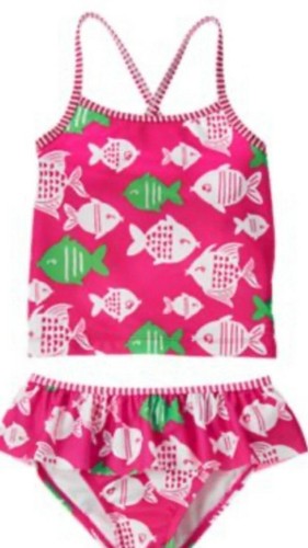 Gymboree sz 4 Fish Rash Guard Swimsuit Bag Set NWT - Picture 7 of 7