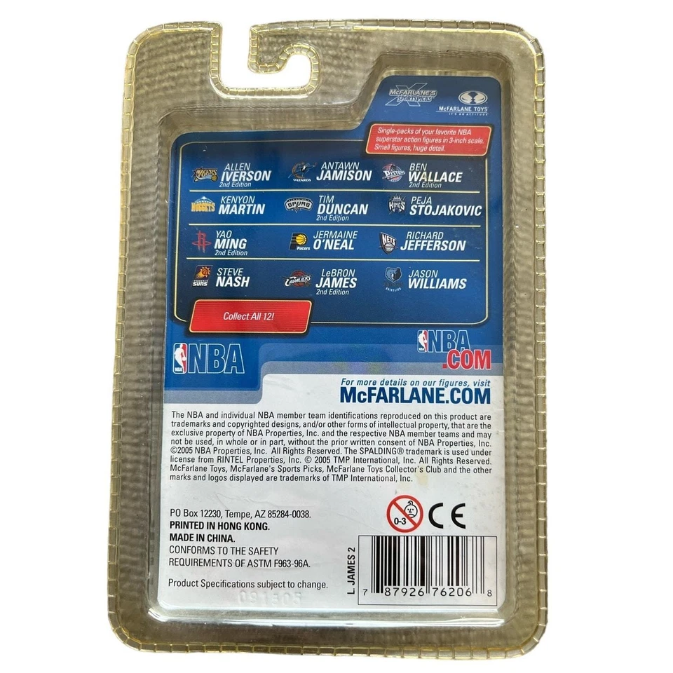 Figura McFarlane 2005 segunda edición Lebron James Cleveland Cavaliers nueva en caja Foto 2 de 4
