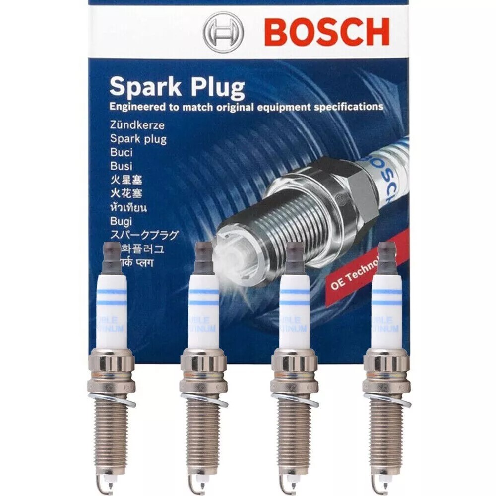 OEM BOSCH Double Platinum Spark Plug 4PCS for BMW 228i 320i 328i 428i 528i X1 X3