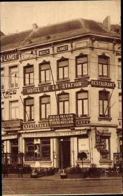 Postcard Malines Flanders Antwerp, Leclercq De Graef, Hotel de la Station - 4004737