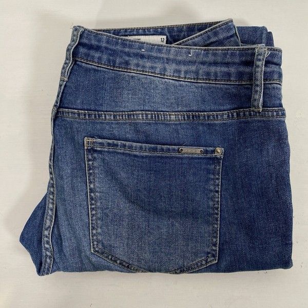 Jeanswest Womens Slim Boyfriend Distressed Stretch Jeans Size 12 Good Cond JNL62