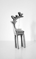 Hirsch Metall Silber  Neu 