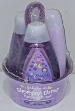 NEW Johnson's Sleepy Time Baby Gift Set 4 Piece Bath Shampoo & Lotion Essentials