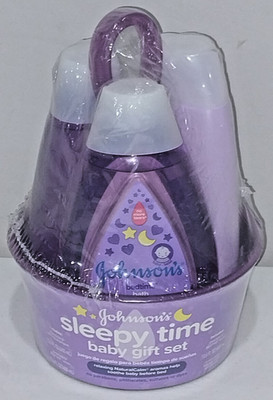 NEW Johnson's Sleepy Time Baby Gift Set 4 Piece Bath Shampoo & Lotion Essentials