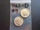 1963 D Roosevelt Silver Dimes - 2 Coins #9 — photo 3
