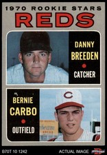 1970 Topps #36 Bernie Carbo / Danny Breeden Reds RCs RC 7.5 - NM+