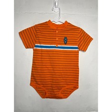 Vintage Sesame Street 18 Months One Piece Orange Striped Top Cookie Monster