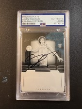 2022 NOIR Jalen Williams Silver Screen Rookie Printing Plate 1/1 AUTO PSA DNA