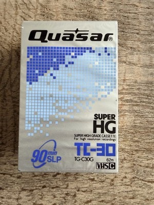 Quasar Super HG VHS C Compact Video Cassette Tape Sealed Brand New Vintage