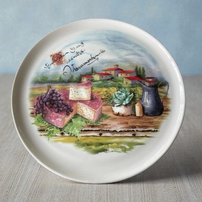 Ceramica Cuore Italy Plate Tuscan Cheese Appetizer Salad Dish Wall Decor 11''