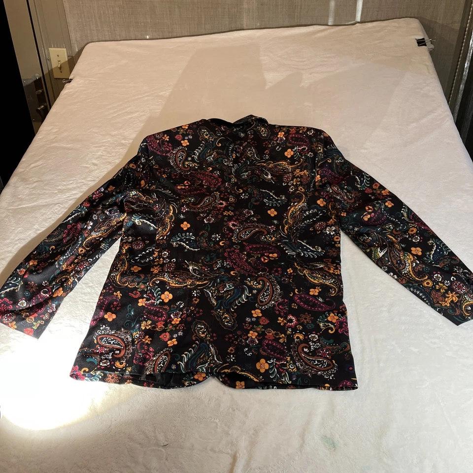 Chaqueta Informal Para Hombre Estampado Floral Cachemira Deporte Informal Abrigo Blazer Con Pantalón Traje Foto 2 de 4