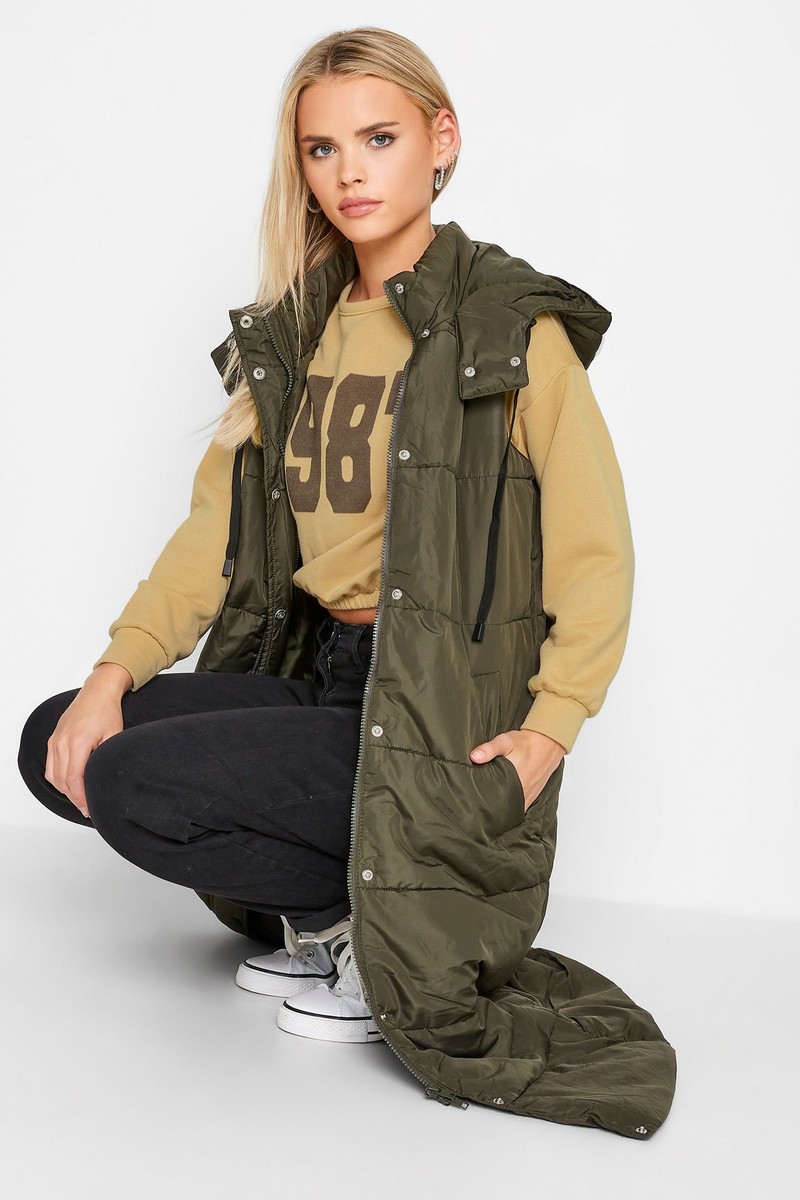 PixieGirl Women's Petite Midaxi Puffer Gilet UK