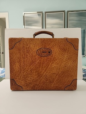 RARE!! Vtg Caracciola Gold-Pfeil Tan Leather Briefcase! - MUST SEE!!