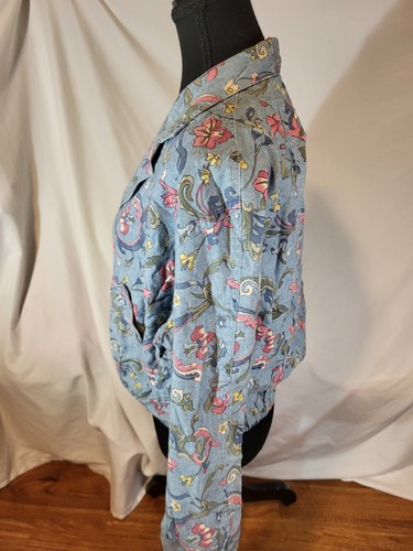 Vintage Liz Wear Claiborne Floral Light Weight Blazer Jacket Size M - Picture 4 of 7