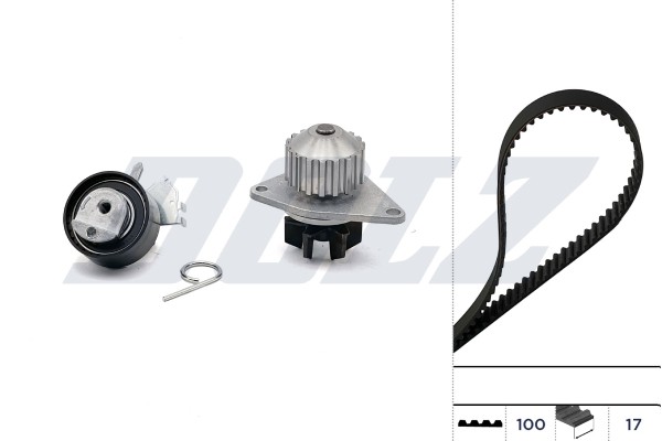 KD061 DOLZ water pump + timing belt kit for Citroen, Peugeot