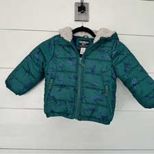 OshKosh Bgosh Green Dinosaur Sherpa Jacket