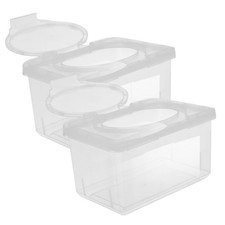Baby Wipes Container with Lid Portable Wipe Holder for Travel Home Diaper Bag...